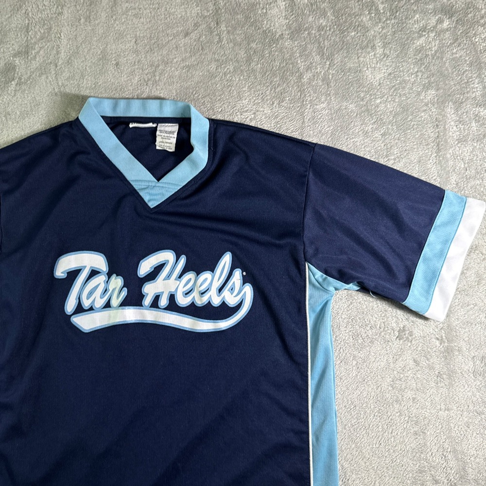 VTG Iron Knights Athletics Tar Heels Jersey V-Neck Short Sleeve Top Large